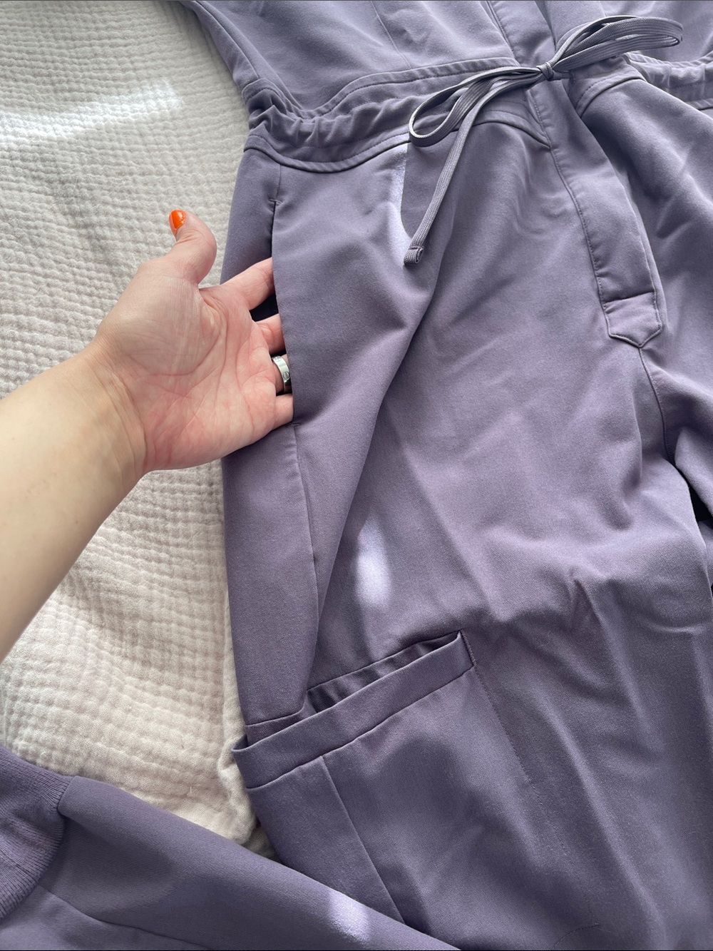 Mandala Lavender scrubs Jumpsuit - Picture 2 of 5
